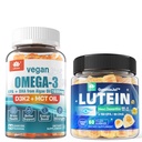 Brez sladkorja Lutein 20mg 40mg & Vegan Omega3 Gummies 1280mg