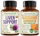 Jetrna čistila Detox & Popravila mleko Thistle dodatek & Vegan glukozamin Chondroitin MSM Skupna podpora dodatek