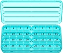 Zoksi Mesečni tablete Organizator 1 krat na dan, 30 dan Tablete Box Organizator, En mesec tablete Primer za potovanje, 31 dan Dnevno Medcine vsebnik za vitamine, Dopolnilo in zdravilo (Cyan)