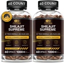 UČINKOVITE NUTRA Pure Shilajit Kapsule za moške in ženske - Čisti himalajski Shilajit za moške in ženske - Visoko v sledovih minerali in fulvična kislina - 10000mg avtentičnega Shilajit ekstrakta na strežbo (120 grof)