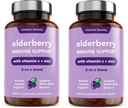 Vitamin Bounty Elderberry Imune Support - z cinkom, vitaminom C & Echinacea, Advanced 5- v-1 mešanica, močan antioksidant, podpira celotno ravnovesje telesa, Non-GMO - 60 kapsul, 2 pakiranji