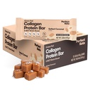 Perfect Keto Bars - Najčistejši Keto prigrizki z Colagen in MCT. Brez dodanega sladkorja, keto prehrana prijazno - 3g neto ogljikovih hidratov, 19g maščobe,11g beljakovine - dietna hrana sladica (Salted Caramel, 12 Barov)
