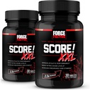 Zadetek v sili! XXL, 2-pak, dušikov oksid Booster dodatek za moške z L-citrulin, črna Maca, in Tribulus za izboljšanje atletske zmogljivosti, povečanje Stamina, in podporo pretok krvi, 60 tablet