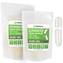 XPRS Nutra Vegan Velikost 00 Ločene kapsule - 100 Štetje Prozorne Prazne kapsule Ločene v vrečah - 00 Tablete Prazne za polnjenje DIY
