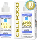 Celična hrana Kisik Boost - 1 fl oz, 10 Pack - Tekoči kisik dopolnilo za limfatično drenažo, Nadmorska bolezen, Jet Lag, Utrujenost, Glavoboli in energija - Gluten Free, Cert. Košir