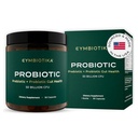 CYMBIOTIKA probiotik + prebiotik, 60 milijard CFU - 19 sevov, Gut Health Supplement za ženske in moške, Imunska podpora, Prebavno zdravje, & Gut Balance, 90 kapsul, 1 mesec zaloge, Made in USA