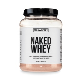 Naked Jagode Whey Protein v prahu, samo 3 sestavine, 25g Grass Fed Whey Protein v prahu, Pomoč Mišična rast in okrevanje - 24 Servis