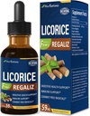 Sladkorni koren koren ekstrakt Kapljice za digestivno zdravje, naravni zeliščni napihnjenost Relief in imunske podpore tekoči tinkture dodatek z Dandelion, Peppermint, Ginger. extrato de Regaliz. 2oz