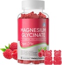 Magnezij Glycinate Gumies 700mg, sladkor brez magnezijevega glicinata, magnezijev kompleks Kalij dodatek s kalijem, VitaminD, B6 za mirno podporo in spanje za odrasle - 60 Malina Gumies