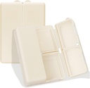 FY Daily Pill Organizer,7 Kompartments Prenosni primer [Folding Design] Potovalne tablete Škatla za Purse Pocket obdržati vitamine,Cod Jetrno olje,Dodatki in zdravila-bela