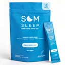 Som Sleep, Calm Sleep Powder Drink Mix, 3mg Melatonin, Magnezij, Vitamin B6, L-Theanine & GABA – Vegan, Nič sladkor, Keto Prijazno – Berry, 10-Pack