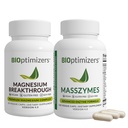 BiOptimizerji Magnezij Preboj 4.0, (30 kapsul) & MassZymes 4.0, (120 kapsul) - Naravni spanec, možgani, in Prebavne zdravstvene podpore dodatek