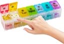 Velike tablete Organizator 7 dan z Spring-Open Design- Tedenska tablete Organizator 2 krat na dan z AM PM velike predelke tablete Škatla za dodatke Tablete vsebnika za vitamine zdravil organizator