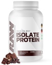 RAW Whey izolat beljakovin v prahu, temna čokolada - 100% travnato-krmni športi Prehrana sirotkinih beljakovin v prahu za rast in regeneracijo mišic - nizko vsebnostjo maščob, nizko vsebnostjo ogljikovih hidratov, naravno aromo in sladkano - 25
