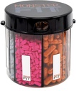 XL dodatek tablete Dispenser steklenica, 7 Kompartment, oznake, enostavno odprto, proti mešanju, UV zaščiteni organizator, ekstra velik mesečni vitamin, Monster Fit Medication imetnik vključuje Premium Medisafe App