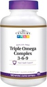 21. stoletje Prehranska dopolnila Triple Omega Complex 3-6-9 Enteric Coated Softgels, 180-Count steklenice (Pack z 2)