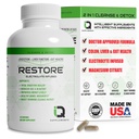 Obnovite 2 V 1 Colon Cleanse & Detox w/ Psyllium - Podpira prebavljanje, raztapljanje in zaprtje Relief za ženske in moške, Gut Detox Cleanse w/ Magnezij 