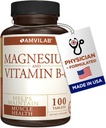 Magnezij in vitamin B6 - pomaga ohranjati zdravje mišic - podpira zdravje možganov in živcev funkcijo - pomaga dnevno Vitalnost in kakovost spanja - Recovery Boost - prehranska dopolnila - 100 tablet