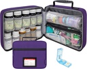 Izberite velike tablete Bottle Organizer z tabletke Cutter, Medicine vrečko, Case, Nosilec za zdravila, Vitamini, in medicinske potrebščine s fiksnimi žepi – za shranjevanje doma in potovanja