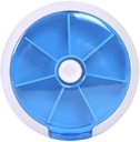 INVODA Rotating tedenske tablete Dispenser 7 dan 3 krat zdravilne tablete Planner s 7 oddelki (modra)