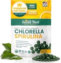 Sunlit Best Chlorella Spirulina tablete - organska USDA, Premium Spirulinas in Klorella kapsule 500 tablet - klorole naravne superhrana s Spirulina Algae, encimi klorofil in veganski proteini