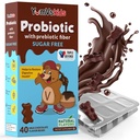 YumVs probiotiki za otroke s prebiotičnim Fiber sladkor brezplačno čokoladni žvečljivi dodatki - Prehranska dopolnila žvečilni izdelki za prebavljivo zdravje - malčki, otroci & najstniki 60 Count