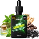 Wellness Nest Shilajit Shockwave Kapljice: Energija kapljice, Fokus kapljice - Čisti Himalajski Shilajit z naravnim Tulsi, Panax Ginseng, Peppermint, Japanmint Supercharge Your Day - 30 Servinges