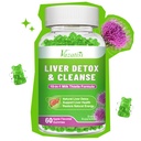 Milk Thistle Gummies za odrasle otroke. Jetra Cleanse Detox Popravila Gumies, mleko Oves ekstrakt dodatek za podporo jeter Prebavni antioksidant, 60ct Apple aroma