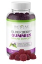 Natural BioScience Sambucus Elderberry Gumies z vitaminom C in cinkom, Imunska podpora za odrasle in otroke, Daily Antioksidant & Wellness Boost, 180 Vegan, Gluten-free, Žvečljive Elderberry Gumies