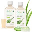 AloeCure USDA Organic Aloe Vera Juice izdelan v 12 Hrs žetve - Pure Aloe Juice Natural Prebavni dodatek za podporo prebavljivost, imunski sistem in uravnotežena želodčna kislina, 2 x 500ml steklenice
