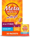 Metamucil On-The-Go, Psyllium Husk Fiber dodatek, 4-in-1 Fiber za digestivno zdravje, sladkor brez, pomarančni arome, 30 Število x 2 Packs (60 Število skupaj)