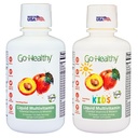 Pojdi Zdrav multivitaminski za otroke, malčki (1 steklenica) in multivitaminski za ženske, moške in najstnike (1 steklenica) Vegan, Bundle