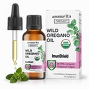 ImunShield Wild Origano Oil Organic Tekoči kapljice - ročno nakodrani Origano z 86- 90% Carvacrol za imuno in digestivno podporo - Vegan, Non- GMO, Gluten- free, 1 fl. oz. / 30ml