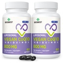 Liposomski Ubikinol CoQ10 800 MG softgel, visoka absorpcija CoQ10 Ubikinol dodatek, aktivni koencim Q10 800mg, močan antioksidant za delovanje srca in možganov, proizvodnja energije, 120 Vegan softgels