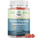 Podpora vida Gumiji za odrasle - Lutein in Zeaksantin dopolnila za zdravje oči - Močni Lutein Eye Vitamini za zaščito modre svetlobe Suhost Podpora in ostrina vida - 60 Count