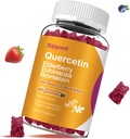 Quercetin Gumies z bromelainom, Elderberry, Echinacea, Vitamin C D cink - Imunski sistem Podpora 60 Counts Pure Quercetin Gumies za otroke in odrasle