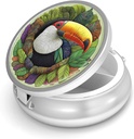 Tableta Box-3 Predel majhne tablete Zabojnik za Purse & Pocket Mini Metal tabletke Imetnik potovalne tablete Zabojnik za shranjevanje dodatkov vitamini BPA-free (Toucan)