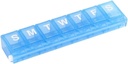 EZY DOSE Weekly (7-Day) Pill Case, Medicine Planner, Vitamin Organizer, Majhno zaklepanje Kompartmenti za varno predpisovanje in preprečevanje nezgodnega razlitja, Color May Vary, BPA brezplačno