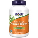 NOW Foods Supplements, Ginkgo Biloba 120 mg, dvojna moč, ne-GMO projekt preverjen, 100 Veg kapsule