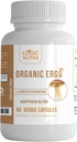 L-ergotionein Plus organska mešanica kordyceps gobe, levja griva, Reishi, Astragalus, sibirski ginseng, Ashwagandha – 60 kap
