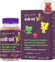 LYL Krill olje Kid Gummy medvedi z vitaminom D 3, vitamin E in vitamin A - fosfolipid-Bound Omega 3 za zdravo rast in razvoj - Gummy medvedi z pomarančo, jabolko in maline Okus (Pack of 30)
