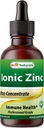 Best Naturals Ionic Tekoči cink - Imunska podpora - Visoka biološka razpoložljivost - Steklenice 2 OZ (60ml)