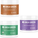 Amla Powder, Green Tea Superfood dodatek z bučno začimbo in indijskih kosmulje & Bezgove jagode, Organic, Vegan, 30 Serving