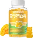 90 CT Magnezij Glycinate Gumies 1000mg - sladkor brez magnezija Kalij dodatek z vitaminom D, B6, CoQ10 za mirno Mood in podporo za spanje - 90 Mango Ananas Gumies