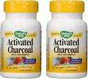 Naravna pot Aktivirana Charcoal High Adsorbency - 100 kapsul 2 pakiranji
