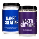 Naked Pure Micronized Kreatin Monohidrat 100 Servings + 200 Servings Pure L-Glutamin paket: Vegan, Ne-GMO, Gluten brezplačno. Zmanjšanje mišične razčlenitve in izboljšanje sinteze beljakovin. Nič umetnega