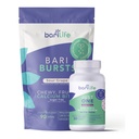Bari življenje samo eno žvečljivo: enkrat dnevno bariatrični multivitamin + železo in in bariburst kalcijev citrat mehko žvečenje za želodčne bypass, Gastrični rokav in Duodenal stikalo (naravno grozdje)