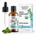 Topen v vodi Wild Oregano Oil Organske tekoče kapljice - Origano Olje za zdrave žvečilne gumije in vneta grla, Prebavne in imunske podpore, zdravje dihal