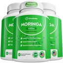 Kapsule Rosabella Moringa - Pure Moringa Powder, Energy, Skin, Imun & Gut Health Superfood, bogata z antioksidanti, Essential Vitamins & Aminokisline, Natural Green Superfood dodatek - 180 Count