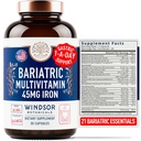 Bariatrični multivitamin z železom - 45mg železa enostavno pogoltniti, en dan bariatrični vitamini za ženske in moške - Gastrični obvod, Gastrični rokav recovery Vitamin Multivitamini - 30 Caps